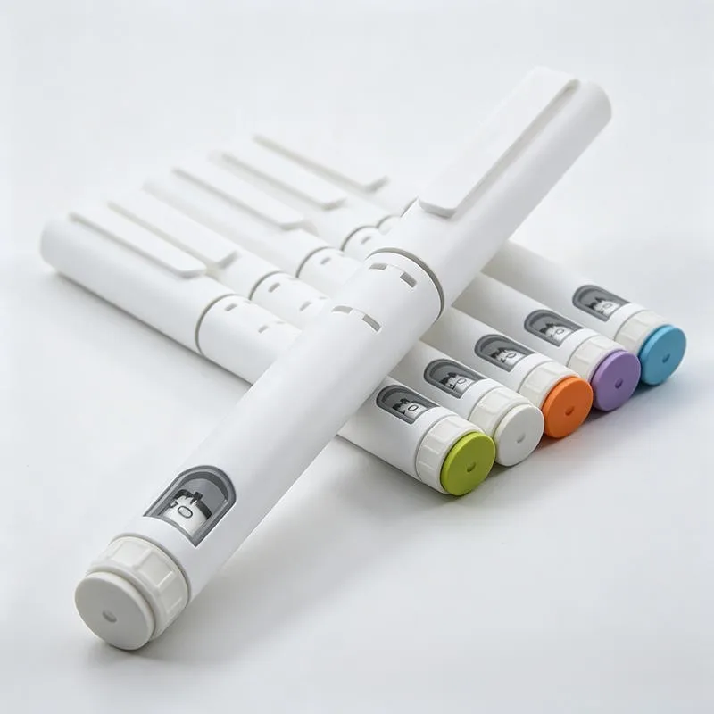 10Pcs Daily Beauty Care Adjustable Injection Syringe 60U Magic Pen Portable Fit 3ml Glass Vial