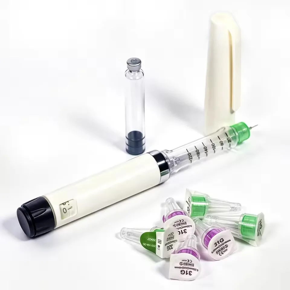 Reusable Insulin Pen 60U Universal Peptide Magic Pen 3ml Glass Cartridge 31/32G Needles Wellness Care