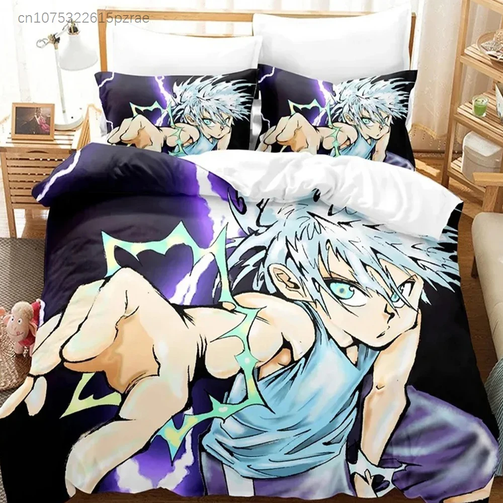 New Hunter X Hunter Bedding Set For Bedroom Soft Modern Bedspreads Comefortable Kids Duvet Cover Quilt Cover And Pillowcase