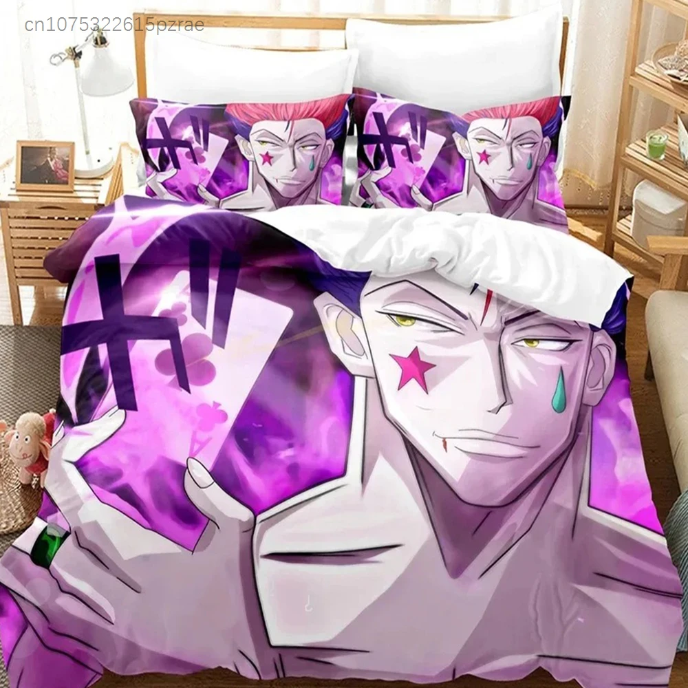 New Hunter X Hunter Bedding Set For Bedroom Soft Modern Bedspreads Comefortable Kids Duvet Cover Quilt Cover And Pillowcase