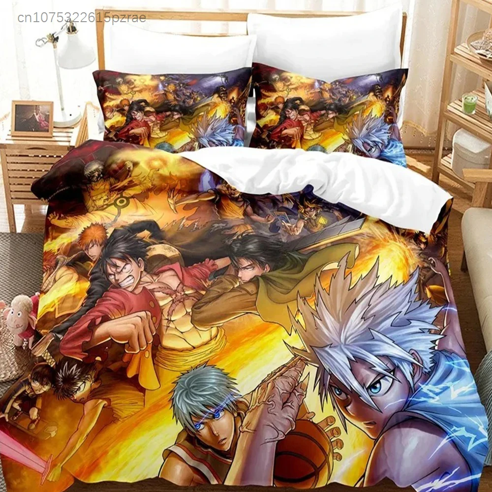 New Hunter X Hunter Bedding Set For Bedroom Soft Modern Bedspreads Comefortable Kids Duvet Cover Quilt Cover And Pillowcase