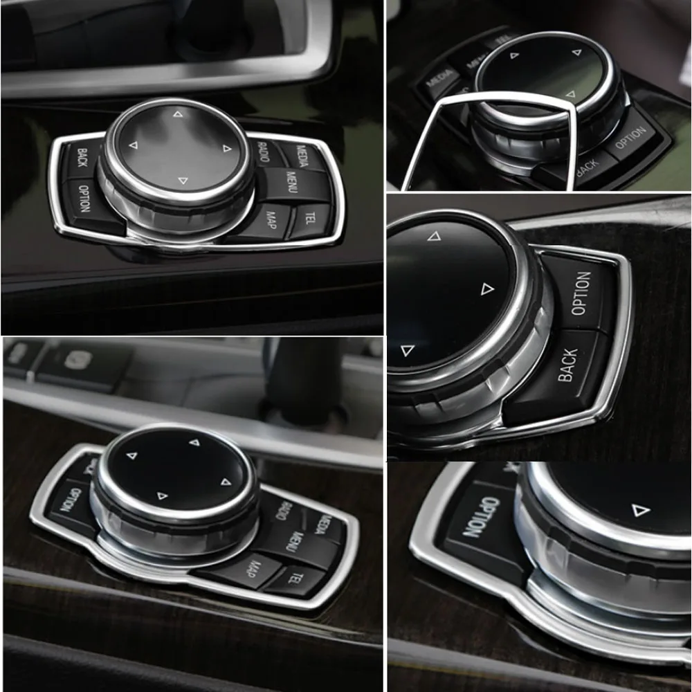 Chrome Car Inner Multimedia Frame Cover Trim For BMW  1 2 3 4 5 7 X1 X3 X4 X5 X6 F10 F07 F20 F30 F34 F01 F02 E84 F15 F16 F25 F26