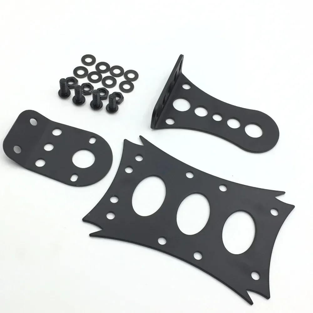Motorcycle Side Mount 7 3/10" X 4 4/5" License Plate Bracket Light Brackek for Halrey Suzuki KTM