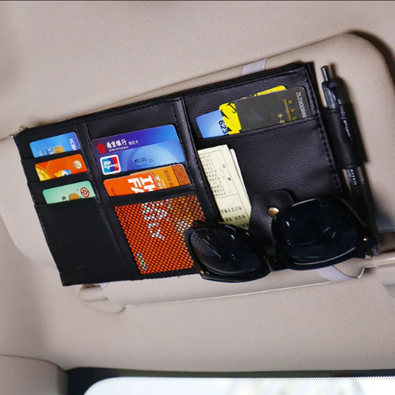 Car Visor Card Storage Sun Visor Organizer Tool Pouch for BMW 1 3 4 5 7 Series X1 X3 X4 X5 X6 E60 E90 F15 F30 F35