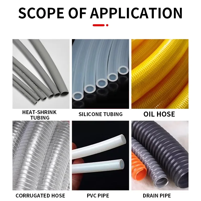 Automatic Computer-Controlled Pipe Cutter Cutting Length: 1-9999.9MM Corrugated Pipe Cutter 100MM/200MM PVC Silicone Tube Cutter