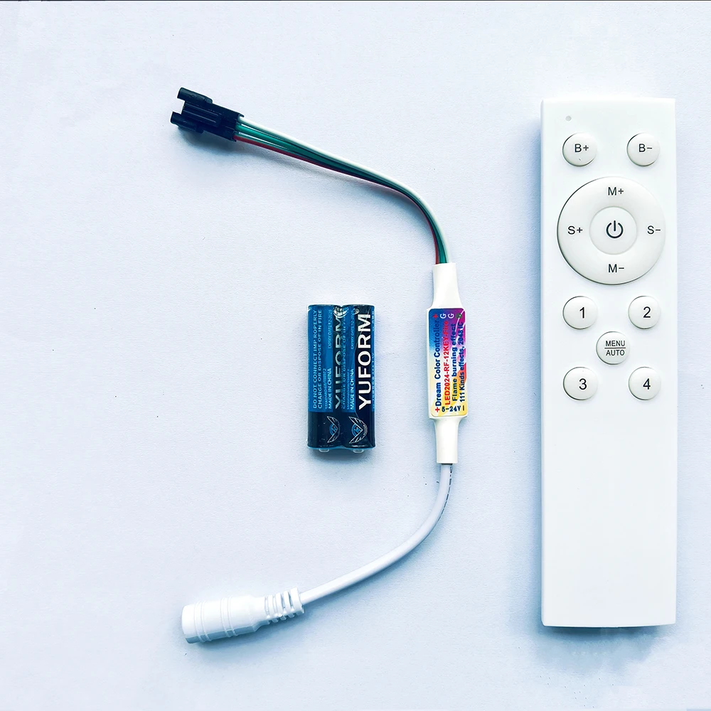 RF 12-key fantasy flame controller flame burning starry sky meteor flow controller for Spi led strip ws2811 ws2812B Sm16703 1903