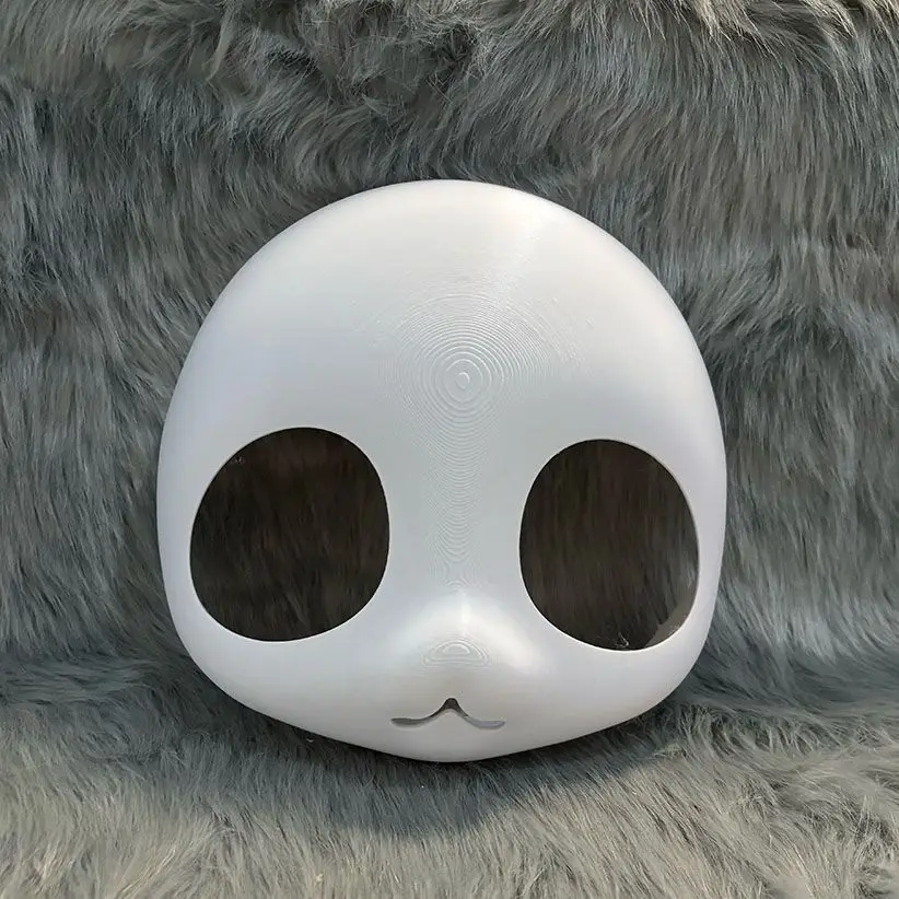 Original PLA 3D Printed Kemono Siamese Cat Cute Skull Short Kiss Feline Animal Costume Skull