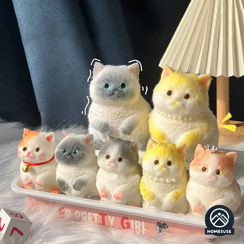 1Pc Cute Claw Toy Chubby Cat Orange Cat Siamese Cat Plush Soft Girl Child Birthday Gift Fidget Soft Toy Pet Ornament