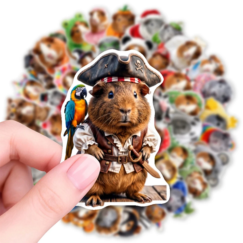 10/30/50pcs Kawaii Cosplay Style Guinea Pig Stickers Funny Decoration Sticker Toys DIY Scrapbook Luggage Cartoon Graffiti Decals