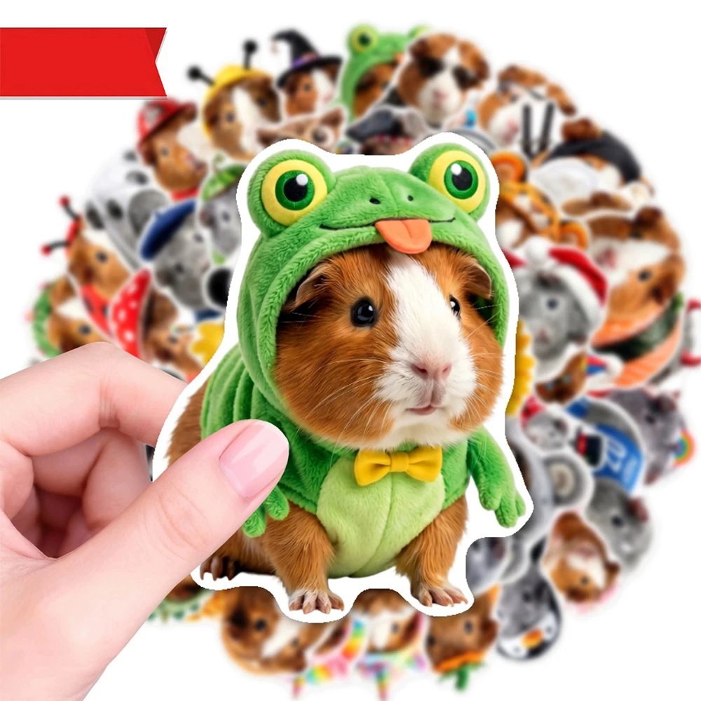 10/30/50pcs Kawaii Cosplay Style Guinea Pig Stickers Funny Decoration Sticker Toys DIY Scrapbook Luggage Cartoon Graffiti Decals