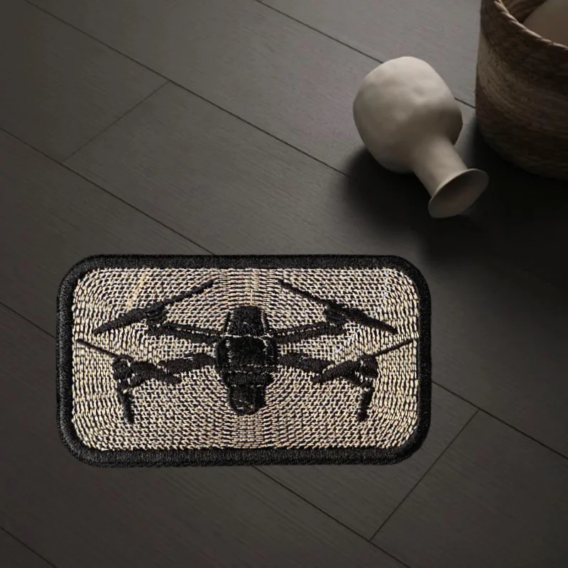 Drone Patches Military Tactics Morale Badges Embroidery Hook and Loop, Backpack Clothes Decorative Stickers Armbands