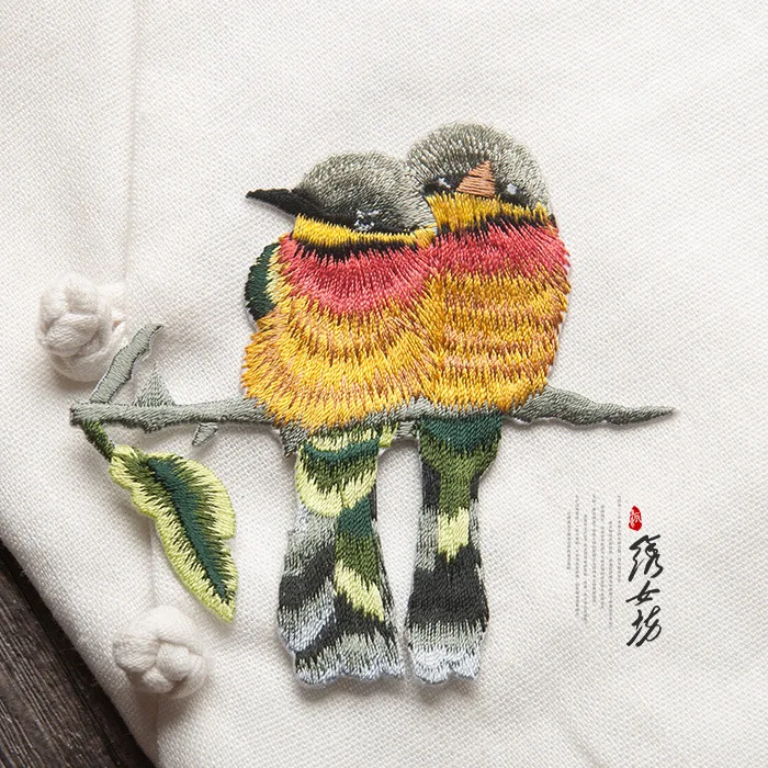 Cute Embroidery Patch Bird Flower Patches for Clothing Shoe Bag Decoration DIY Iron on Patches Appliques
