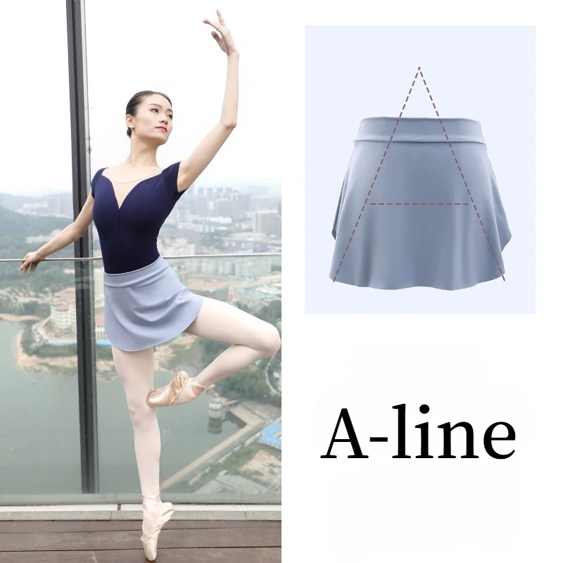 Elastic Waist Side Split Ballet Skirts for Women Girl Short Adult Ballerina A-line Dance Skirts Lightweight Wear For Performance
