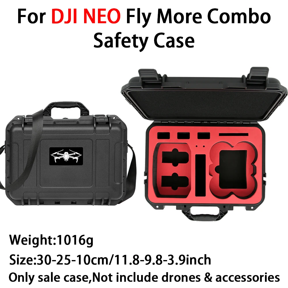 Waterproof Carrying Hard Case for DJI Neo Fly More Combo with RC-N3 Remote Controller,Neo Intelligent Flight Battery/ChargingHub
