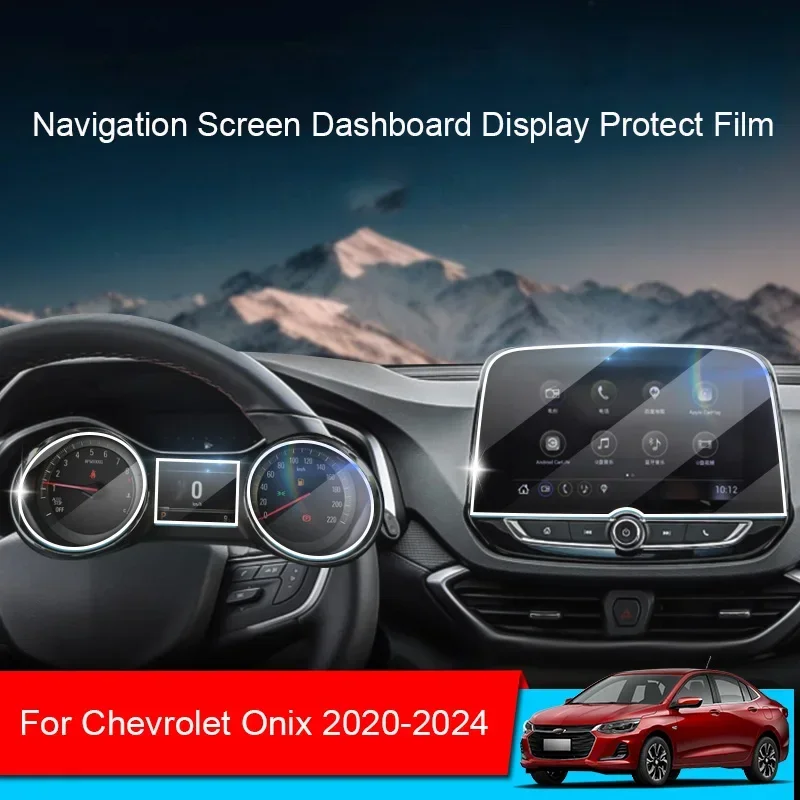 Car GPS Navigation Screen Protect Tempered Film Dashboard Display TPU Sticker Auto Accessory For CHEVROLET ONIX 2020-2024