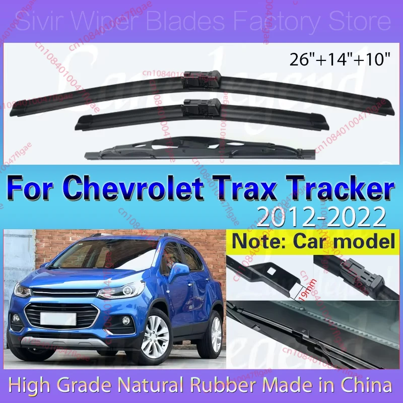 For Chevrolet Trax Tracker 2012 - 2022 Car Front Rear Wiper Blades Windshield Windscreen Window Brush 26