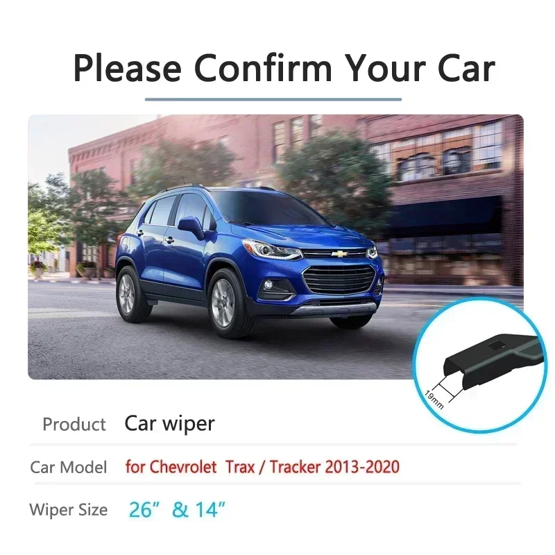 For Chevrolet Trax Tracker Holden 2013~2020 Car Wiper Blades Front Window Windshield Windscreen Wipers Car Accessories 2014 2015