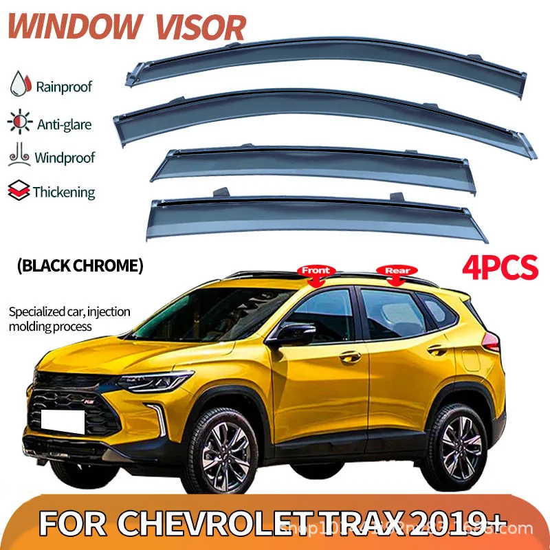 Suitable for Chevrolet Tracker 2020 1.3 Turbo Wind & Rain Deflectors No-Drill Design