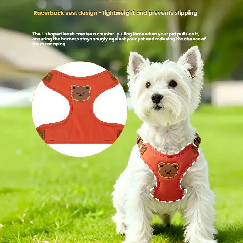Pet Harness Lead Leash Set For Small Medium Dog Cat Vest Chest Strap Puppy Chihuahua Breathable Harness Dog Walking Pet Supplies