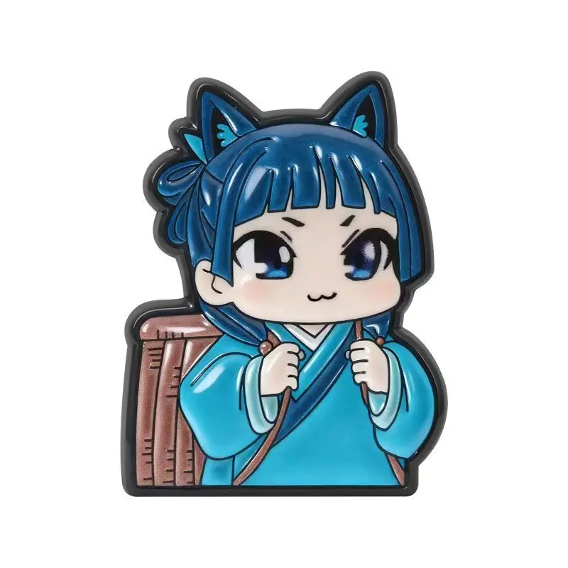 4pcs Maomao Enamel Pins Light Novel Brooches Badges Cute Japanese Anime Cartoon Character Jewelry Gift for Fans Friends