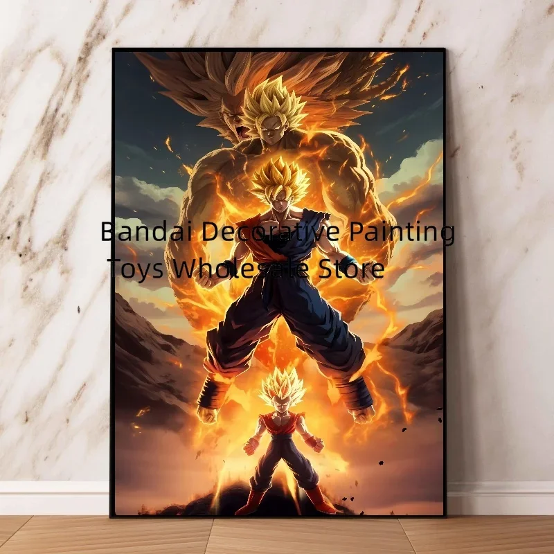 Classic Vintage Japanese Anime Bandai Dragon Ball Pictures Decoration Paintings Poster HD Prints Wall Interior Canvas Painting