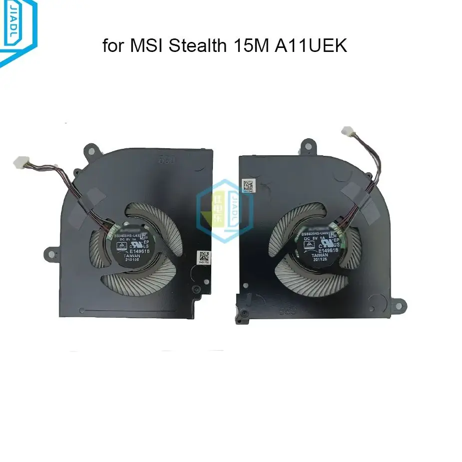 Gaming Laptop CPU GPU Cooling Fans for MSI Stealth 15M A11SEK A11UEK A11SDK BS5405HS U4W U4X Notebook VGA Cooler Fan Radiator