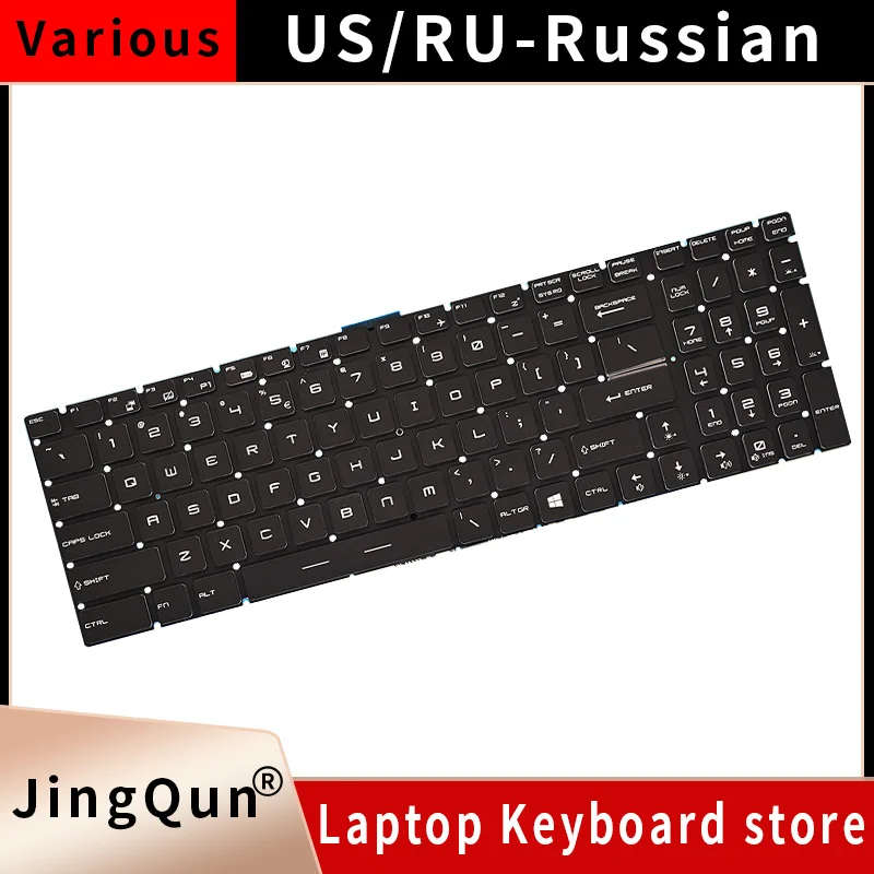 US/RU Keyboard for MSI MS-16J1 16J5 16J7 16J8 16JB 16H7 16U7 1781 1782 GP63 GL73 GL72M MS-1771 1772 1773 13F1 16U6 16U1 GP65