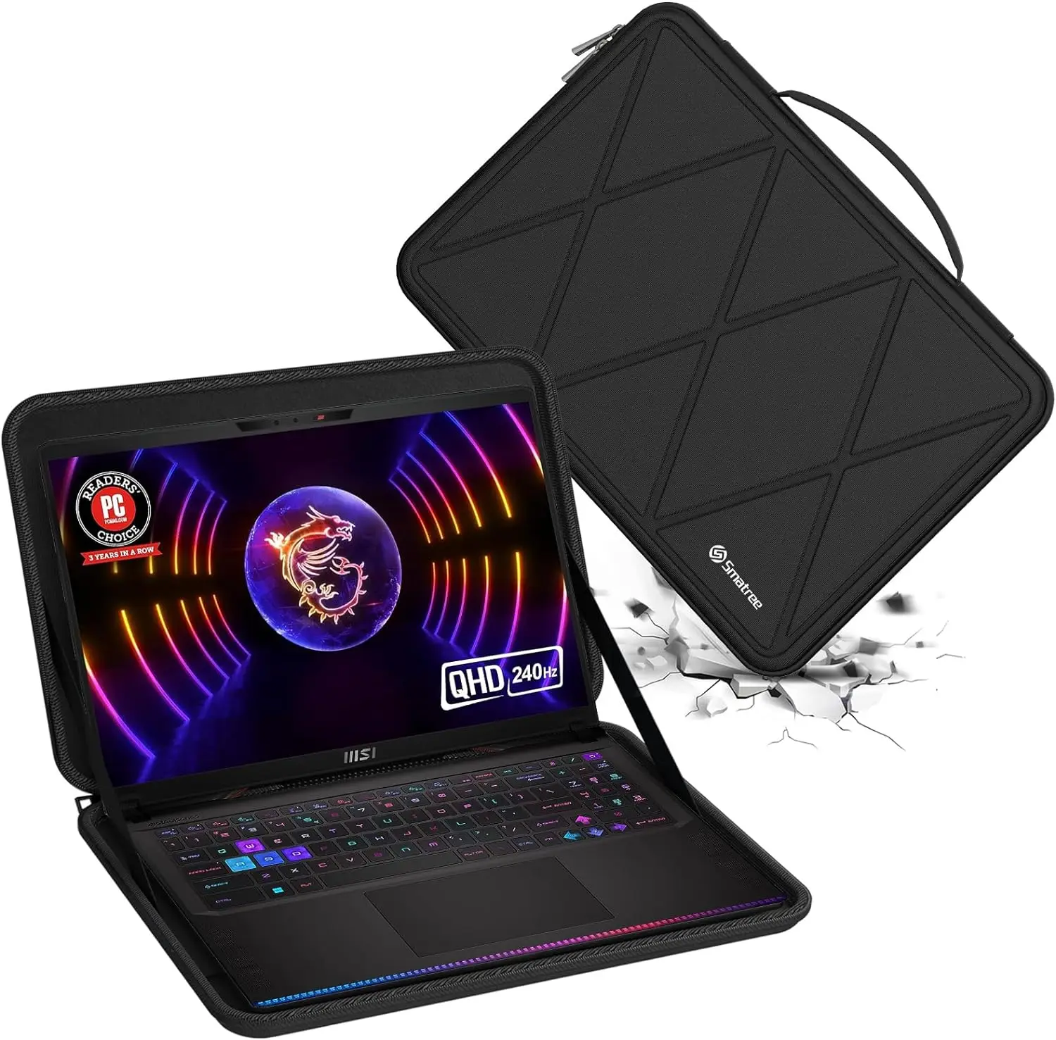 Hard Eva Protective Case Compatible with 17Inch MSI Raider GE78 HX Gaming Laptop, for 17 Inch MSI Vector 17 HX A14V Notebook Bag
