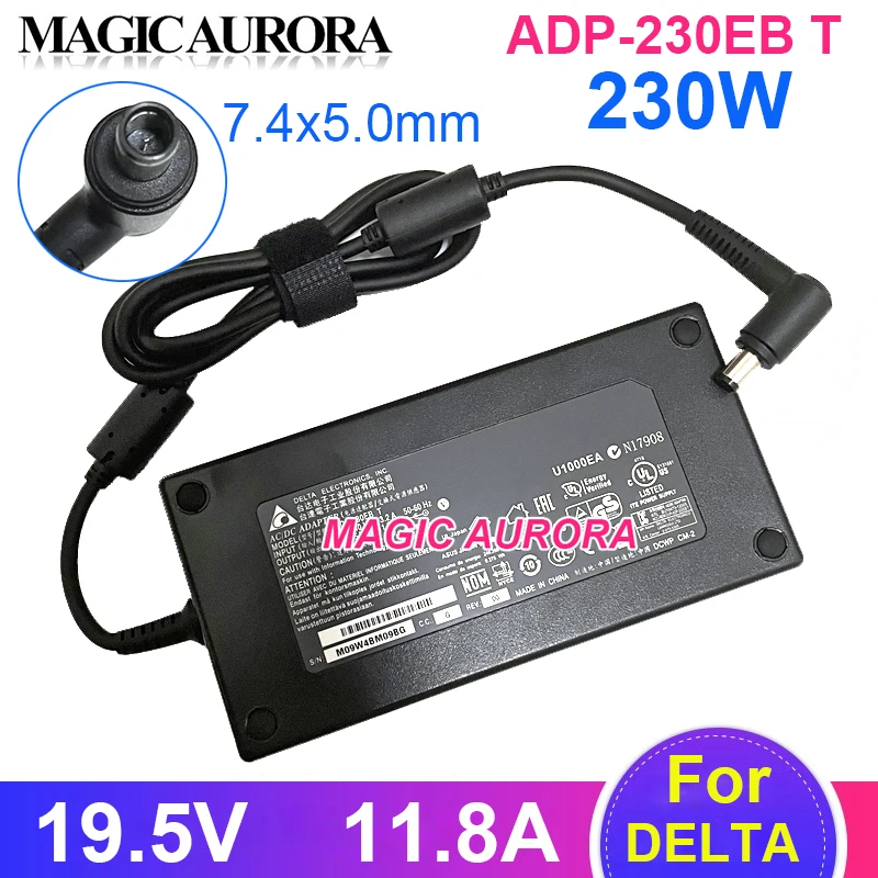 Genuine Delta 19.5V 11.8A 230W AC Adapter Charger ADP-230EB T  for MSI P170M GT72 GT72S GL75 GE73 GT70 16F4 G750 Gaming Laptop