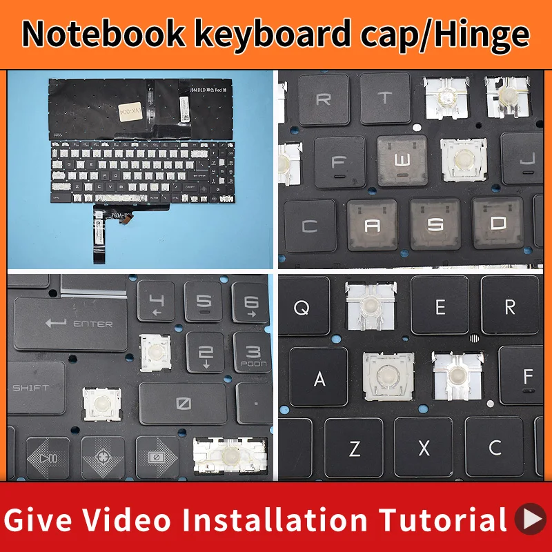 Replacement Key Cap Hinge For MSI CYBORG 15 A12U A12V A12UDX A12VF A12VE A12VEK A13VF Gaming Laptop Keyboard KeyCap