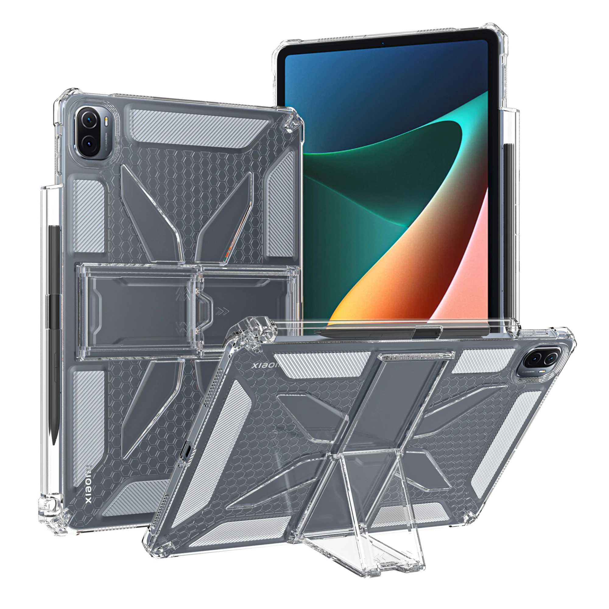 Airbags Soft TPU Case For XiaoMi Pad 5 11 inch Clear Cover for MiPad 5 Pro Transparent Heat Dissipation Silicon Tablet Cover