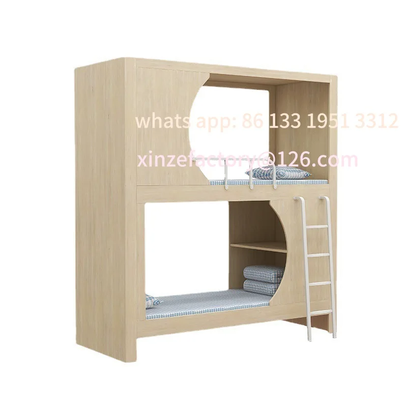Youth Hostel All Inclusive  School Dormitory Apartment  Steel Wood Combined Bunk  High and Low  Space Capsule Upper