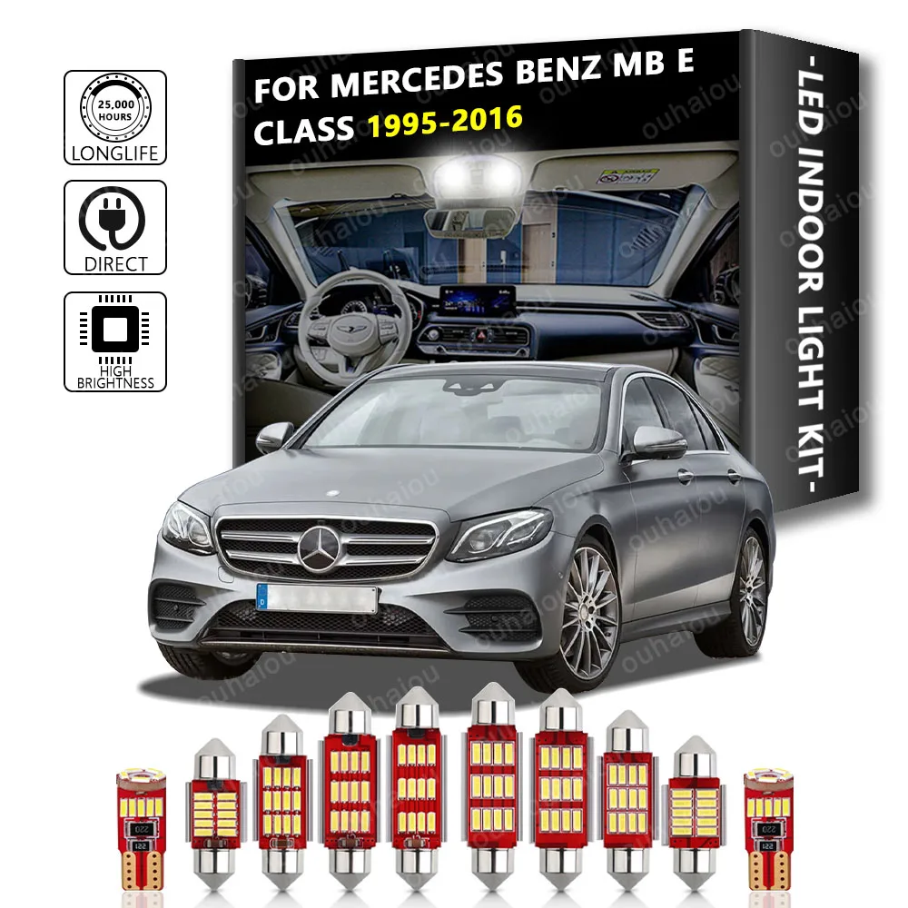 Canbus For Mercedes Benz MB E Class W210 W211 W212 S210 S211 S212 A207 C207 Car LED Interior Bulb Door Inside Light Kit  4.9  13
