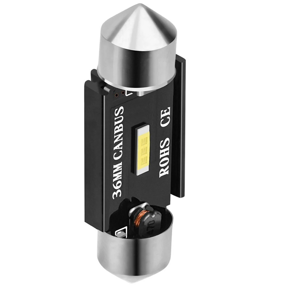1x CSP 1860 C5W LED Car 31mm 36mm 39mm 41mm Festoon Reading Light Auto Interior Dome Vehicle Trunk Door Lamp Bulb 6000k DC12V