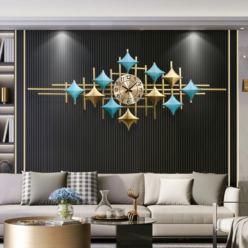 Modern Large Wall Clocks Luxury Living Room Restaurant Nordic Wall Watch Silent Minimalist Horloge Murale Home Decoration