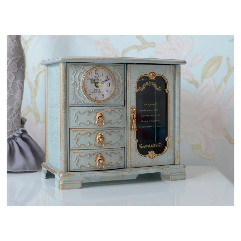 Victorian Musical Mantel Clock Antique Style Cabinet Tabletop Decor Elegant Wall/Table Display Clocks for Living Room Home Decor