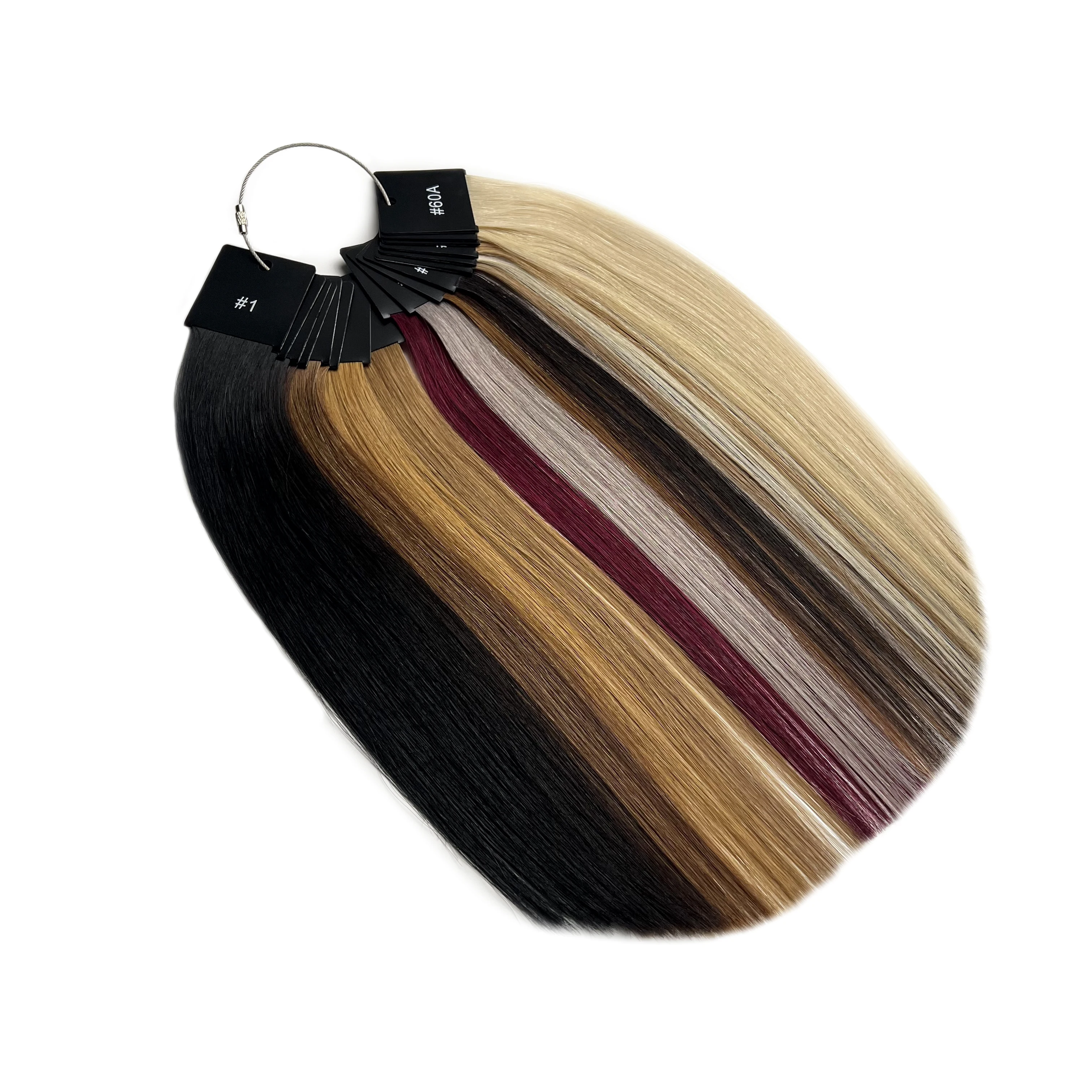 kiikiigirl hair extensions color ring 100% human hair tape in hair genius weft hair nano ring hair extensions