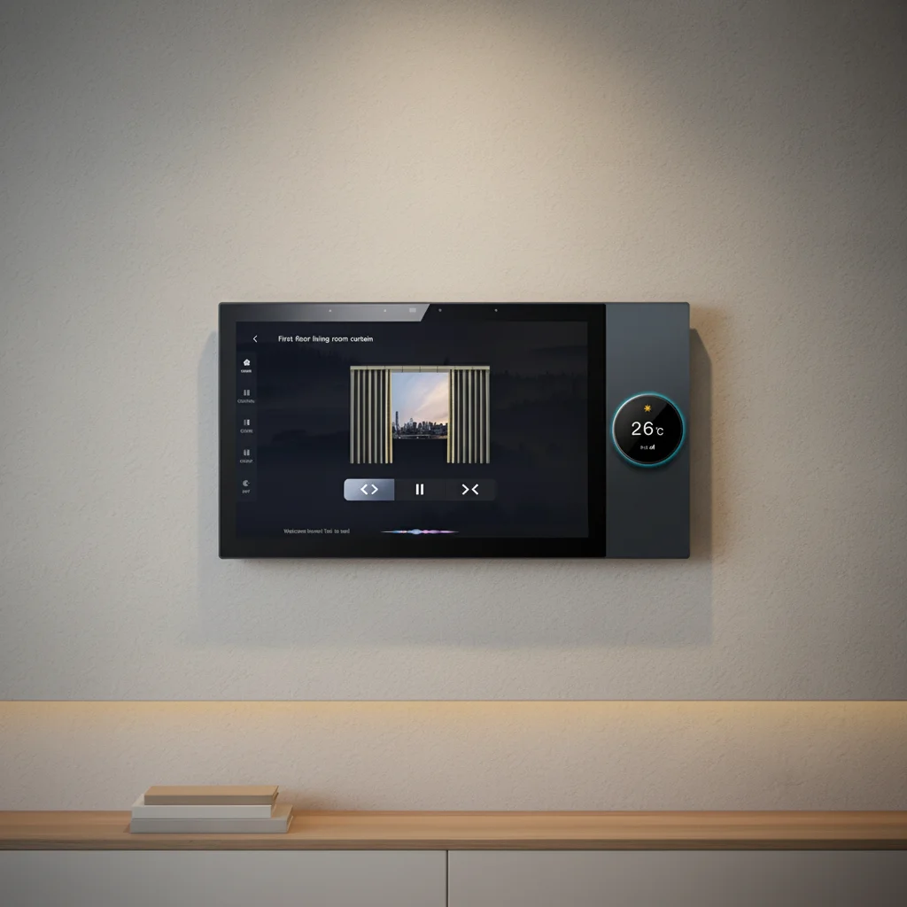 10-Inch central control panel with music playback 2 sets of relays 2-way speakers Multifunctional smart home products