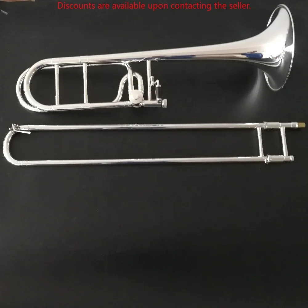 High Grade Bb/F Professional Tenor Trombone Brass Instruments with Good case