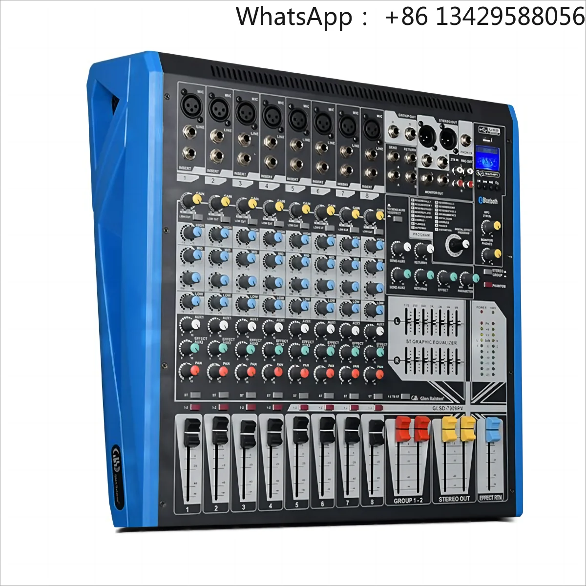 Demao Professional 350W 8 Channels Power Amplifier Sound Mixer Good Price for DJ Stage Easy Outdoor Performance