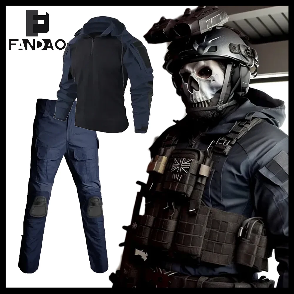 Tactical Ghost Combat Camo Suit Call Of Duty Cosplay Clothes Airsoft Paintball Work Men's Clothing for Halloween Part CS Games