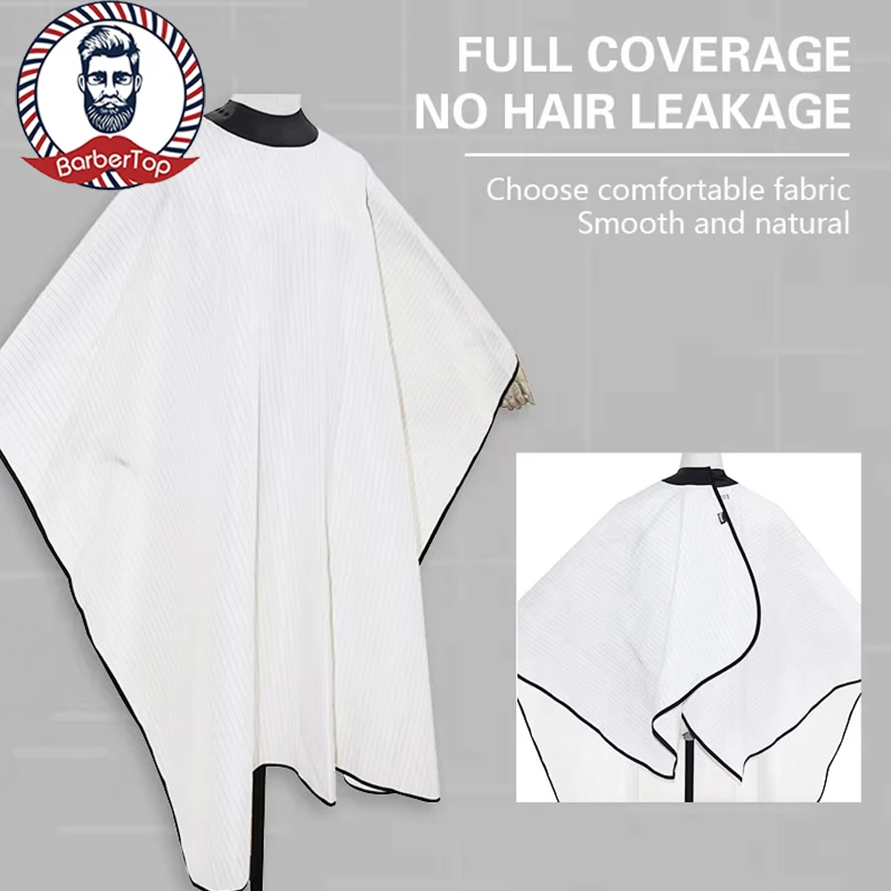 Barbertop Haircut Cloth Salon Waterproof Barber White Cape Hairdresser Apron Hair Cut Hairdress Gown Hairdressing Coat