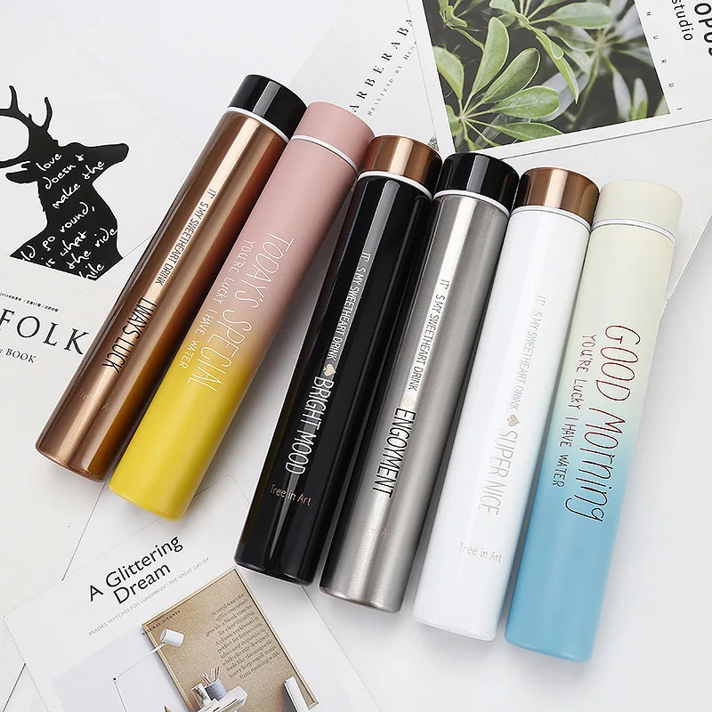 280ml Mini Cute Coffee Vacuum Flasks Thermos Small Capacity Portable Stainless Steel Travel Drink Water Bottle Thermoses
