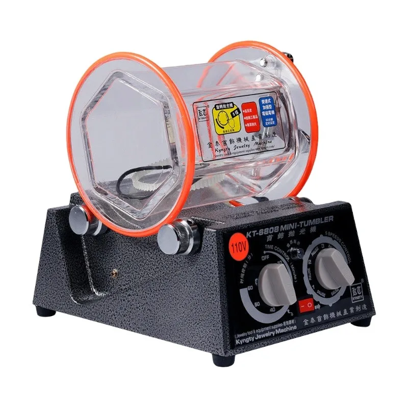 KT6808 Jewelry Tools Rotary Tumbler Machine 3kg Mini Tumbler Small Jewelry Rotary Polishing Machine