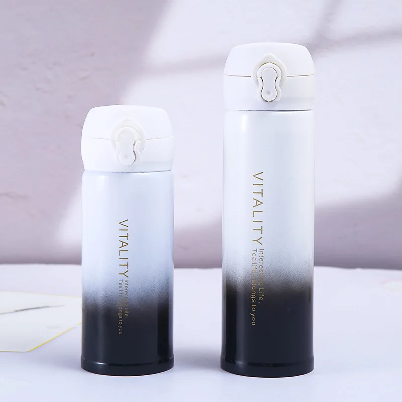 350/500ML Vitality Thermal Mug Portable Cute Stainless Steel Tumbler Bouncing Lid Kids Children Child Small Mini Water Bottle