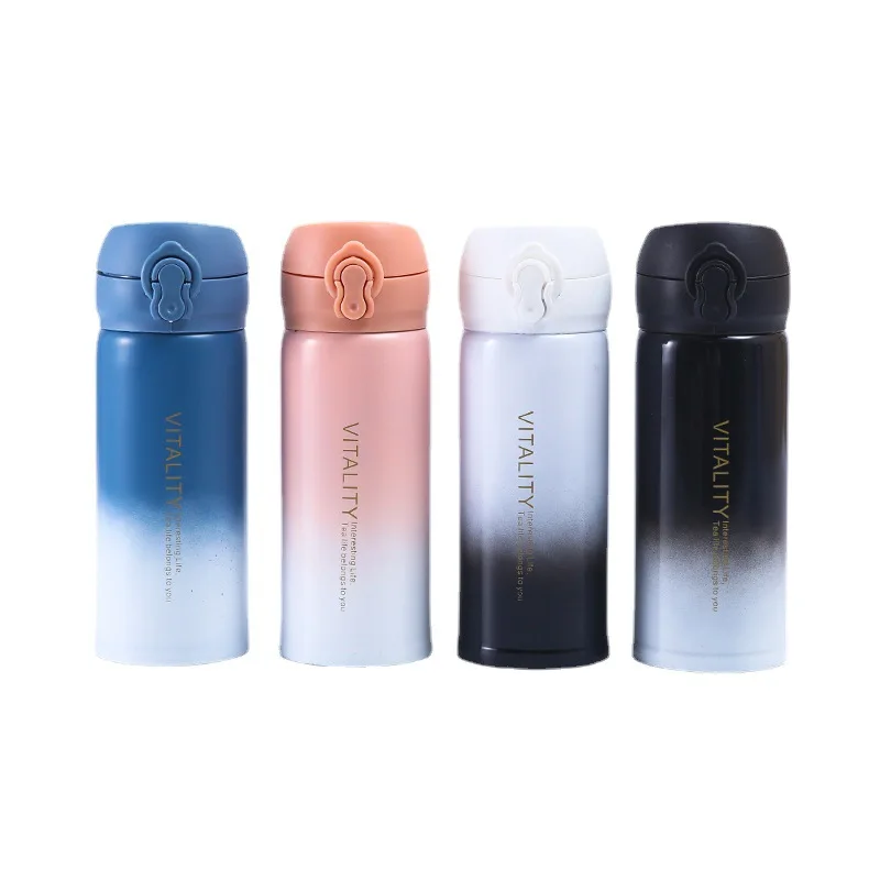 350/500ML Vitality Thermal Mug Portable Cute Stainless Steel Tumbler Bouncing Lid Kids Children Child Small Mini Water Bottle