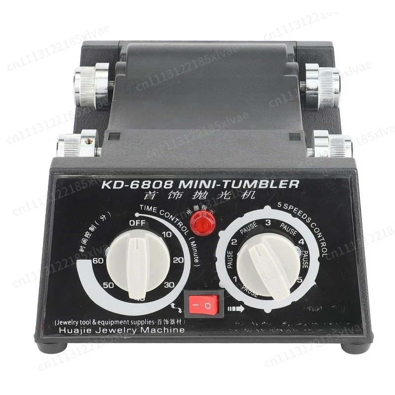 KT-6808 Rotary Tumbler Polishing Machine Mini Barrel Grinder For Gold Silver Jewelry Surface Polishing