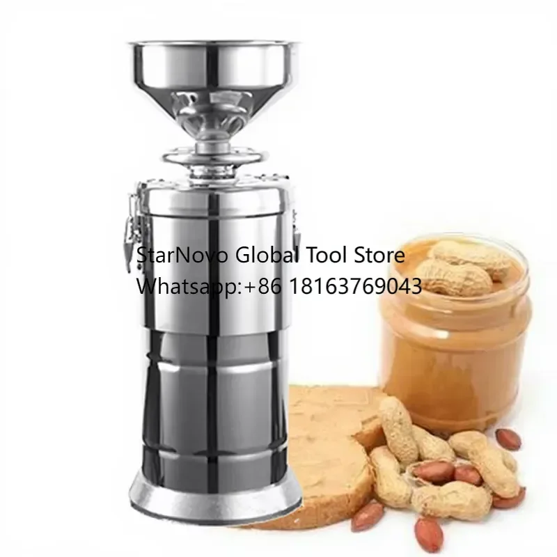 2026 Hot! Electric Vertical Bean Sesame Pistachio Paste Maker Sauce Peanut Butter Grinder Sauce Making Machine for Home Use