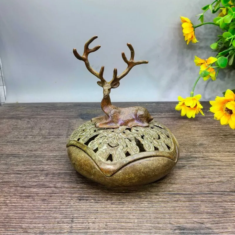 Jie Shanyuan for Home Use, Indoor Sandalwood Burner, Copper Coil Incense Ceramic Ornament, Agarwood Incen