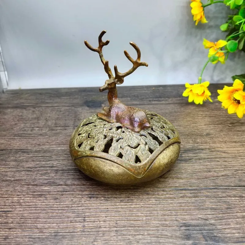 Jie Shanyuan for Home Use, Indoor Sandalwood Burner, Copper Coil Incense Ceramic Ornament, Agarwood Incen